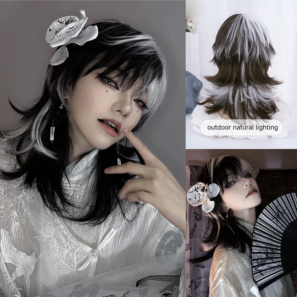 16 inch zwart-witte kleur synt - Synthetic Braided Wigs For Black Women recensie en prijs