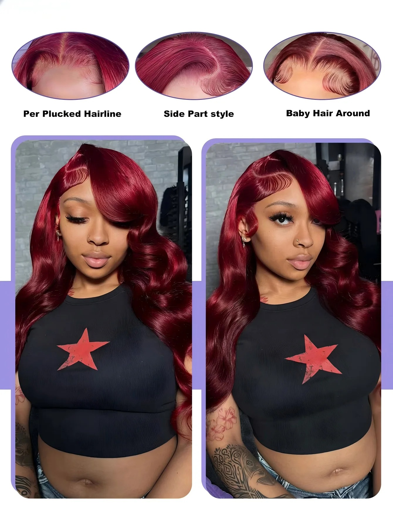 HD Transparante 99J Burgundy B - Lace Front Wigs recensie en prijs