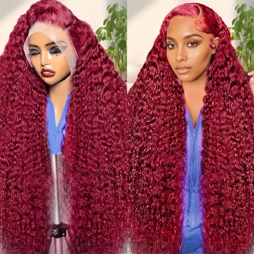 200 Density Burgundy Deep Wave - Human Hair Wigs recensie en prijs